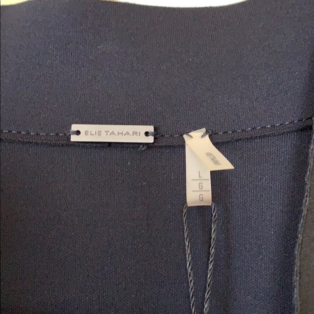 Elie tahari long black/ navy reversible jacket - Picture 4 of 6